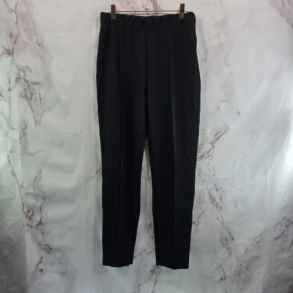 By Anthropologie Pants Womens Small Black High Rise Pull On Straight Seam Slit